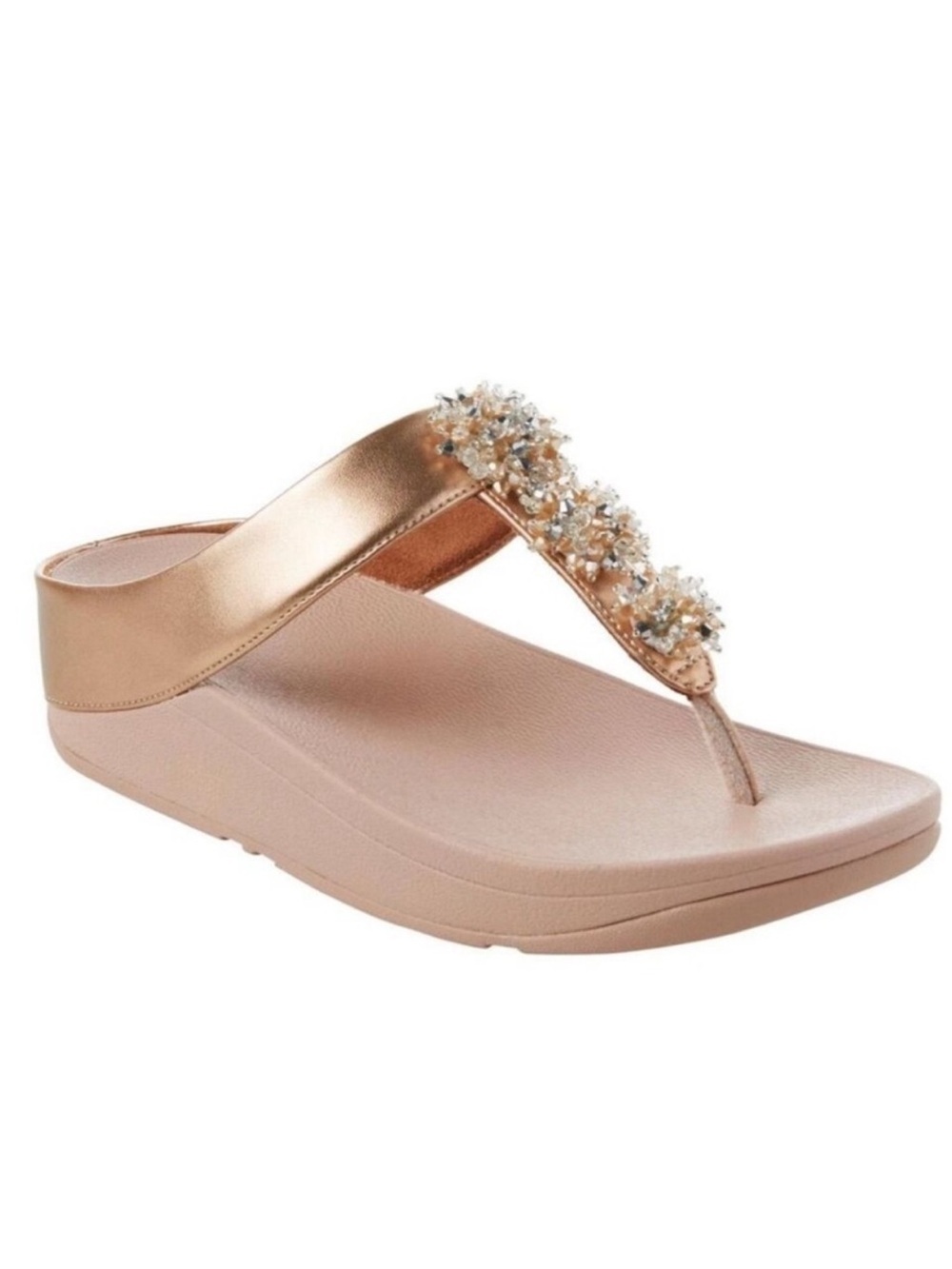 Fitflop Galaxy Toe Thong Rose Gold Sandals Size 10